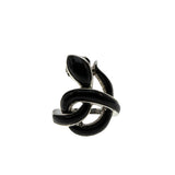The Black Adder - Estate Sterling Silver Genuine Black Onyx Snake Ring (ER383)