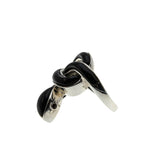 The Black Adder - Estate Sterling Silver Genuine Black Onyx Snake Ring (ER383)