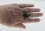 The Black Adder - Estate Sterling Silver Genuine Black Onyx Snake Ring (ER383)