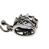 Provence Days - Estate Sterling Silver Natural Lavender Amethyst Dangly Earrings (EE234)