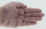 Provence Days - Estate Sterling Silver Natural Lavender Amethyst Dangly Earrings (EE234)
