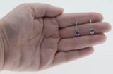 Provence Days - Estate Sterling Silver Natural Lavender Amethyst Dangly Earrings (EE234)