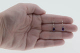 Purple Rain - Estate Sterling Silver Natural Amethyst Dangly Earrings (EE235)