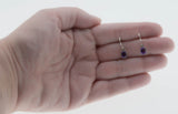 Purple Rain - Estate Sterling Silver Natural Amethyst Dangly Earrings (EE235)