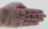 Back To Black - Estate Sterling Silver Natural Black Onyx Dangly Earrings (EE237)