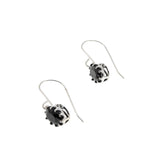 Back To Black - Estate Sterling Silver Natural Black Onyx Dangly Earrings (EE237)