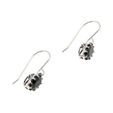 Back To Black - Estate Sterling Silver Natural Black Onyx Dangly Earrings (EE237)