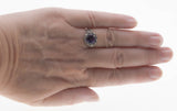 Colour Change Jewel - Estate Sterling Silver Lab Created Alexandrite Filigree Ring (ER387)