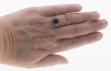 Colour Change Jewel - Estate Sterling Silver Lab Created Alexandrite Filigree Ring (ER387)
