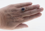 Changes - Estate Sterling Silver Lab Created Alexandrite Floral Filigree Ring (ER389)