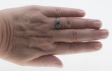 Ocean Tide - Estate Sterling Silver Lab Created Alexandrite & Seed Pearl Ring (ER390)