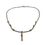 Here Comes The Sun - Estate Palladium Over Sterling Silver Crystal Necklace (EN053)