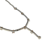 Here Comes The Sun - Estate Palladium Over Sterling Silver Crystal Necklace (EN053)