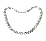 Silvery Adornment - Estate Italian Sterling Silver Heavy Mariner Chain Necklace (EN054)