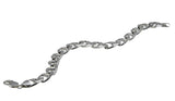 Silvery Adornment - Estate Italian Sterling Silver Heavy Mariner Link Bracelet (EB034)