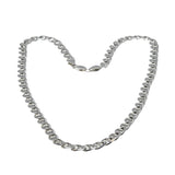 Nautical Adornment - Estate Italian Sterling Silver Mariner Link Chain Necklace (EN055)