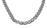 Nautical Adornment - Estate Italian Sterling Silver Mariner Link Chain Necklace (EN055)
