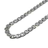 Nautical Adornment - Estate Italian Sterling Silver Mariner Link Chain Necklace (EN055)