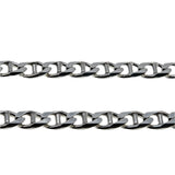 Nautical Adornment - Estate Italian Sterling Silver Mariner Link Chain Necklace (EN055)