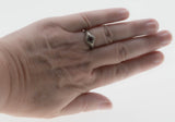 A Touch Of Crimson - Estate Sterling Silver Natural Ruby Filigree Ring (ER400)
