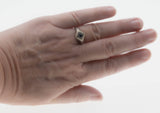 A Touch Of Indigo - Estate Sterling Silver Natural Blue Sapphire Filigree Ring (ER401)