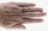 A Touch Of Lavender - Estate Sterling Silver Natural Amethyst Filigree Ring (ER403)