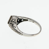 A Touch Of Lavender - Estate Sterling Silver Natural Amethyst Filigree Ring (ER403)