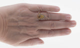 Rockin' Around The Christmas Tree - Vintage 18K Gold Madeira Citrine & Diamond Ring (VR803)