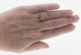 Rockin' Around The Christmas Tree - Vintage 18K Gold Madeira Citrine & Diamond Ring (VR803)