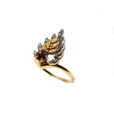 Rockin' Around The Christmas Tree - Vintage 18K Gold Madeira Citrine & Diamond Ring (VR803)