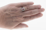 Pirouette - Vintage Platinum Ruby & Diamond Ballerina Ring (VR804)