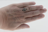 Twilight Over The Sea - Estate Sterling Silver Natural Amethyst & Seed Pearl Ring (ER411)