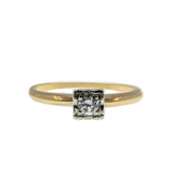 Simply Yes!  - Art Deco 14K Gold 'Early Brilliant Cut' Diamond Solitaire Engagement Ring  (ADR233)