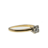 Simply Yes!  - Art Deco 14K Gold 'Early Brilliant Cut' Diamond Solitaire Engagement Ring  (ADR233)