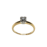 Simply Yes!  - Art Deco 14K Gold 'Early Brilliant Cut' Diamond Solitaire Engagement Ring  (ADR233)