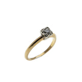 Simply Yes!  - Art Deco 14K Gold 'Early Brilliant Cut' Diamond Solitaire Engagement Ring  (ADR233)