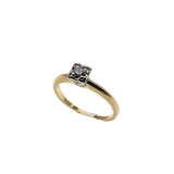 Simply Yes!  - Art Deco 14K Gold 'Early Brilliant Cut' Diamond Solitaire Engagement Ring  (ADR233)