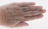 Blue Skies Over The Sea - Estate Sterling Silver Natural London Blue Topaz & Seed Pearl Ring (ER413)