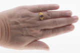 Earth & Sea - Estate 24K Gold Plate Sterling Silver Natural Amethyst & Pearl Ring (ER418)