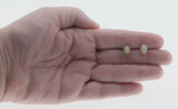 Opalescent Coronets - Vintage English 9K Gold Natural Australian Opal Stud Earrings (VE482)
