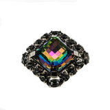 Over The Rainbow - Vintage Silver Crystal Rhinestone Brooch (VBR200)