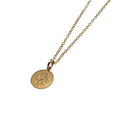 Traveller's Amulet - Vintage 10K Gold 'Saint Christopher' Pendant & 14K GF Chain (VP251)