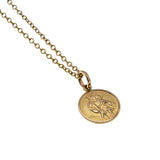 Traveller's Amulet - Vintage 10K Gold 'Saint Christopher' Pendant & 14K GF Chain (VP251)