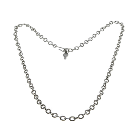 Sarah Coventry - Vintage Signed 'Sara Cov' Silver Tone Decorative Link Adjustable Chain (VN226)
