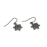 Winter Wonderland - Estate Silver Tone Crystal Rhinestone Dangly Earrings (EE239)