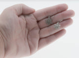 Winter Wonderland - Estate Silver Tone Crystal Rhinestone Dangly Earrings (EE239)
