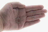 Circle Of Life - Estate Silver Tone Crystal Rhinestone Pendant & Sterling Silver Chain (EP080)