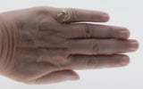 Sparkling Ribbons  - Vintage 14K Gold Natural Diamond Ring (VR1028)