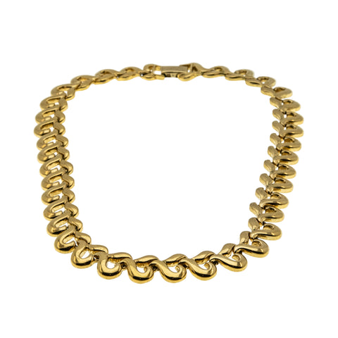Couture Days - Vintage Signed 'Butler' Gold Plated Fancy Link Necklace (VN227)