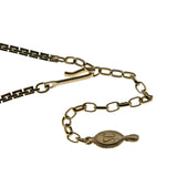 Sarah Coventry - Vintage Signed 'SC' Gold Plated Amber Glass Pendant & Chain (VP257)
